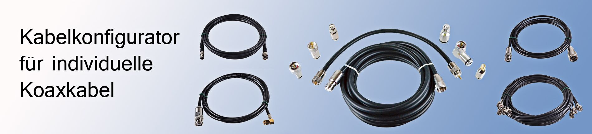Kabelkonfigurator für individuelle Koaxkabel Kabelkonfigurator für individuelle Koaxkabel